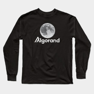 Algorand ALGO Crypto Coin Full Moon Long Sleeve T-Shirt